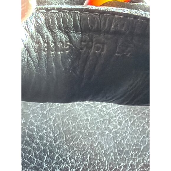 Frye Black Leather Thong Sandals Tortoise Chain Detail Women’s Sz 9 Pre-owned - Picture 12 of 14